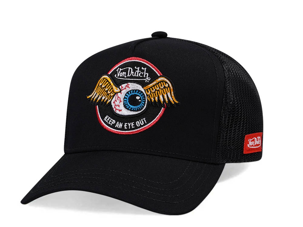 Von Dutch Keep An Eye Out Black Edition Trucker Snapback Hat