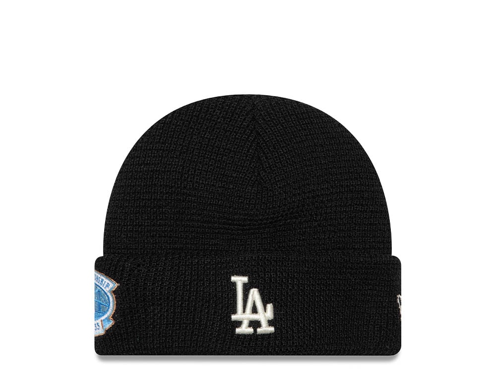 New Era Los Angeles Dodgers 1st World Champion 1955 Short Cuff Beanie Black Knit