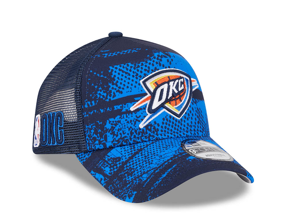 New Era Oklahoma City Thunder NBA Tip Off 2024 Trucker 9Forty A Frame Snapback Hat