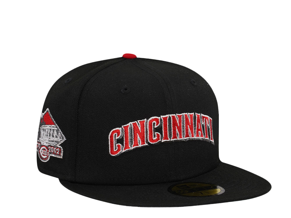 New Era Cincinnati Reds Black Throwback Edition 59Fifty Fitted Hat