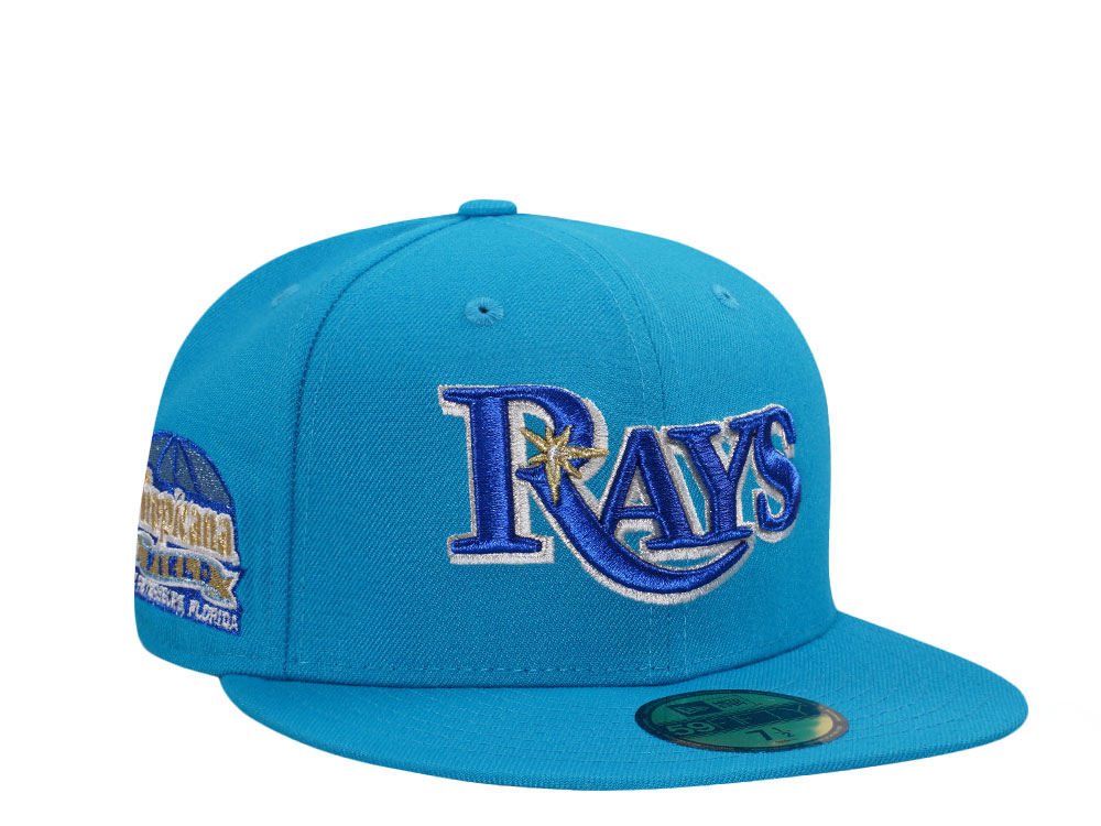 New Era Tampa Bay Rays Tropicana Field Spring Blue Metallic Edition 59Fifty Fitted Hat