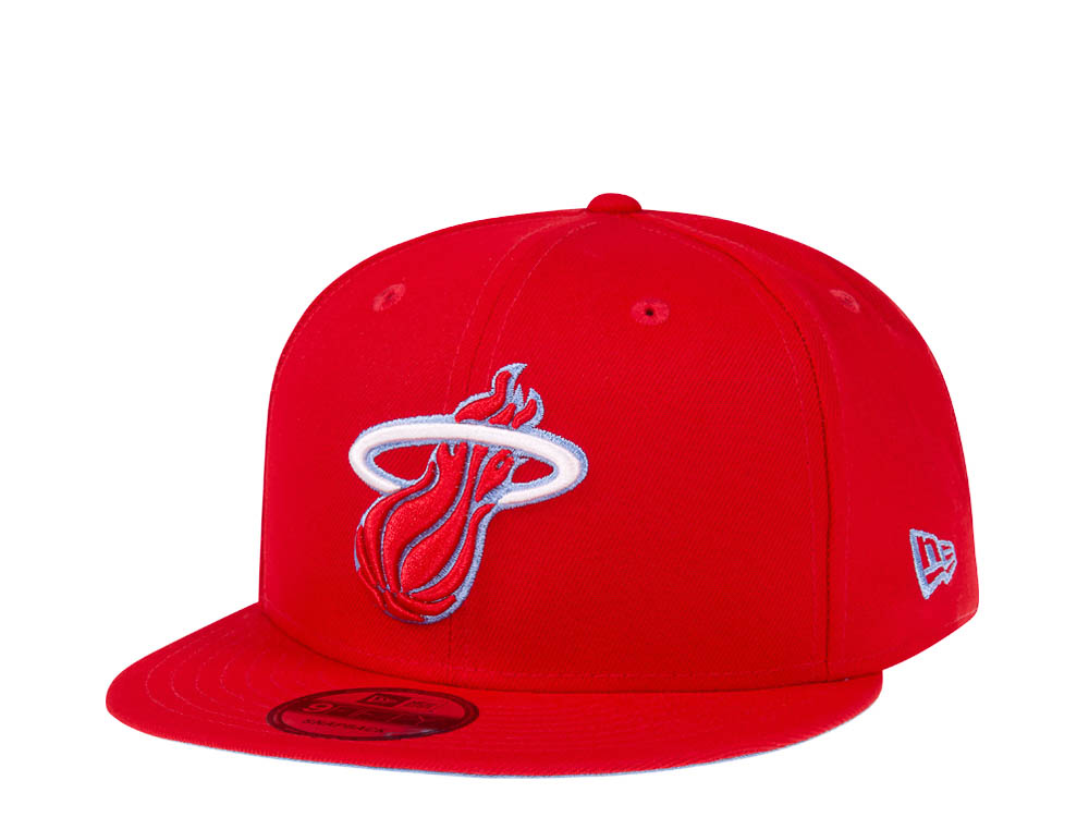 New Era Miami Heat Red Sky Blue Edition 9Fifty Snapback Hat