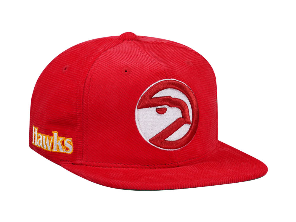 Mitchell & Ness Atlanta Hawks Red Cord Hardwood Classic Snapback Hat