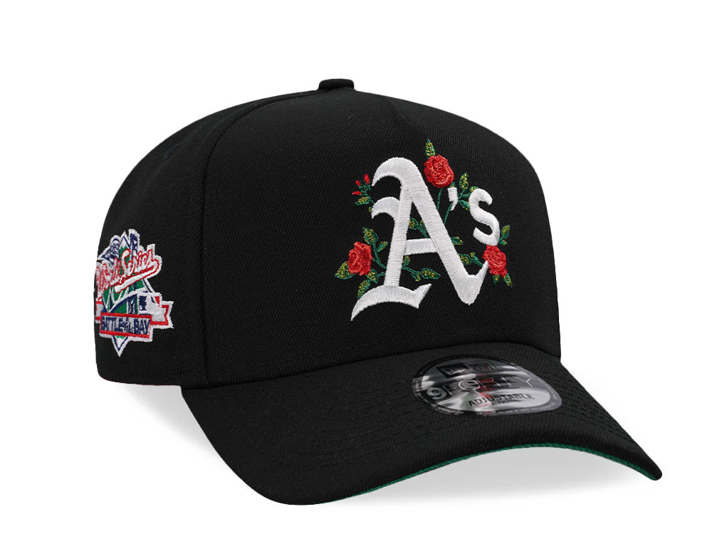 New Era Oakland Athletics World Series 1989 Black Flowers 9Forty A Frame Snapback Hat