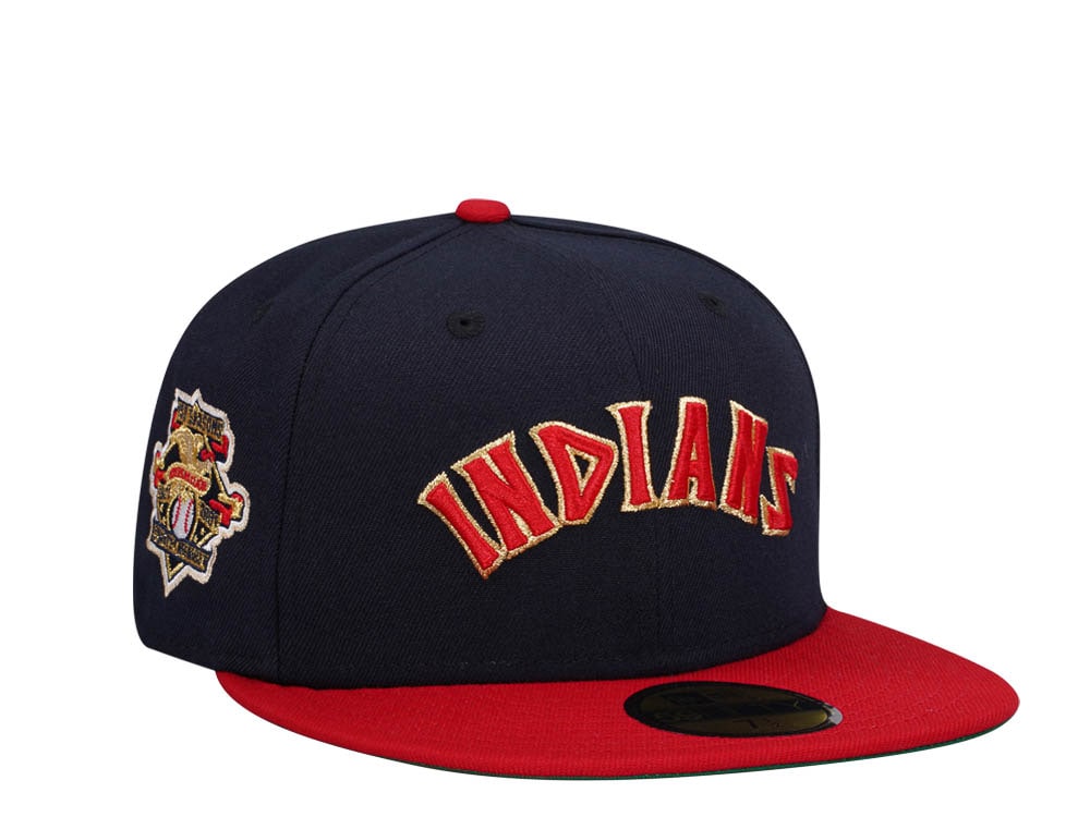 New Era Cleveland Indians American League Script Two Tone Throwback Edition 59Fifty Fitted Hat