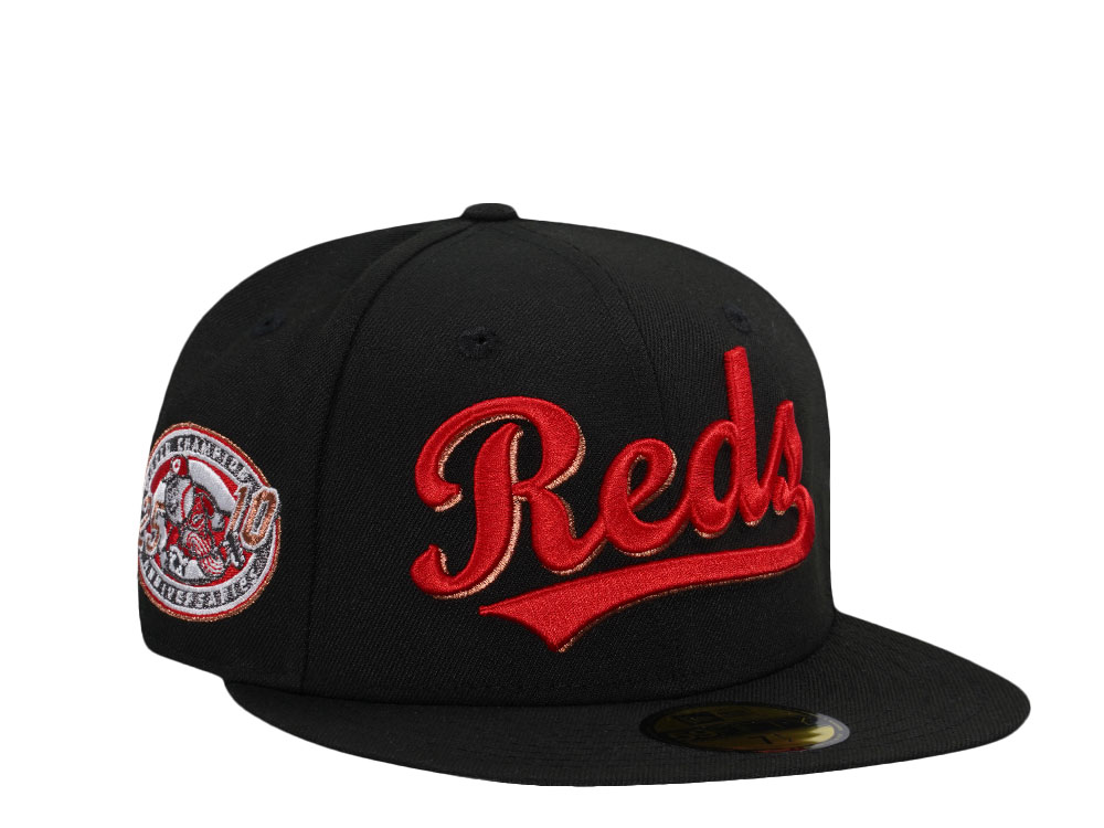 New Era Cincinnati Reds World Champion 25th Anniversary Black Prime Edition 59Fifty Fitted Hat