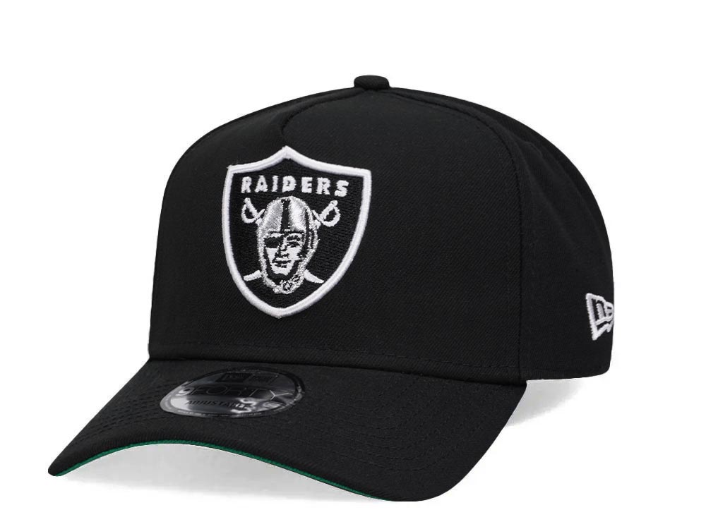 New Era Las Vegas Raiders Black Throwback 9Forty A Frame Snapback Hat