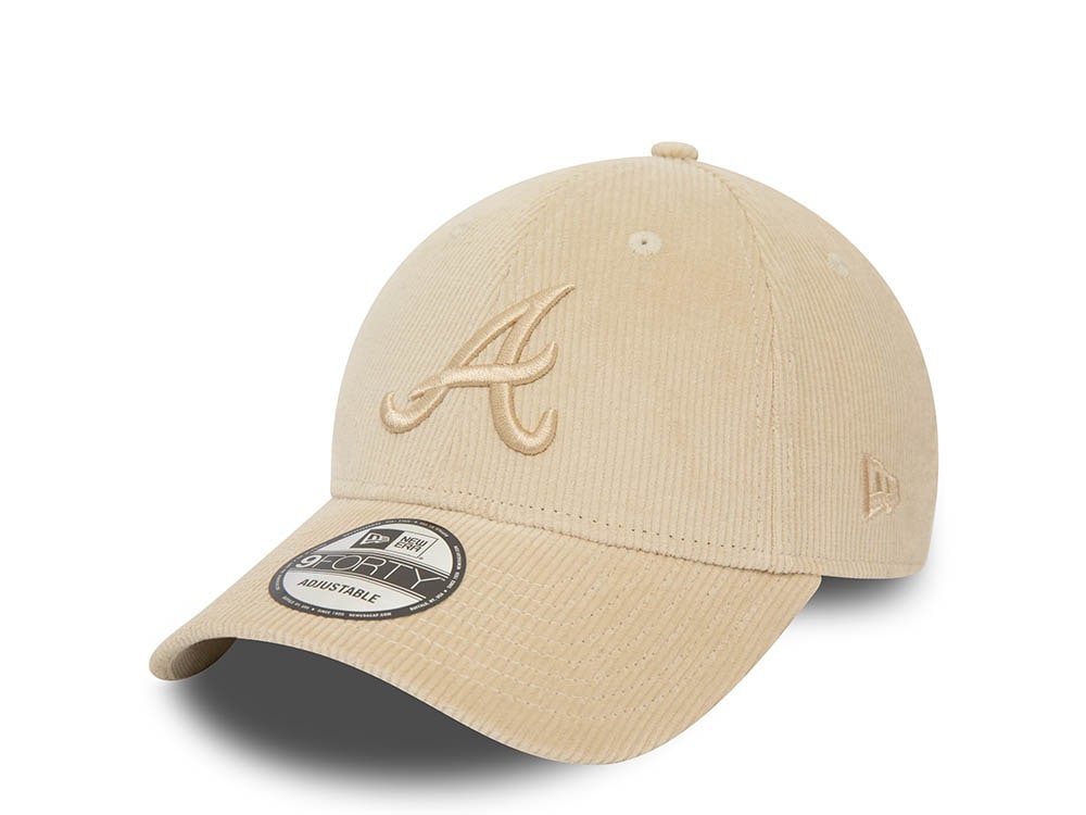 New Era Atlanta Braves Cord Stone 9Forty Strapback  Hat