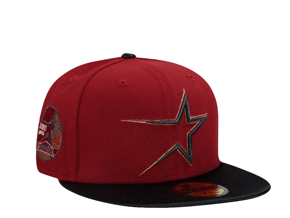 New Era Houston Astros 35 Years Brick Satin Brim Two Tone Edition 59Fifty Fitted Hat