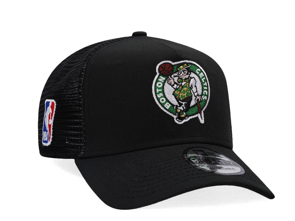 New Era Boston Celtics Black Classic Edition Trucker A Frame Snapback Hat