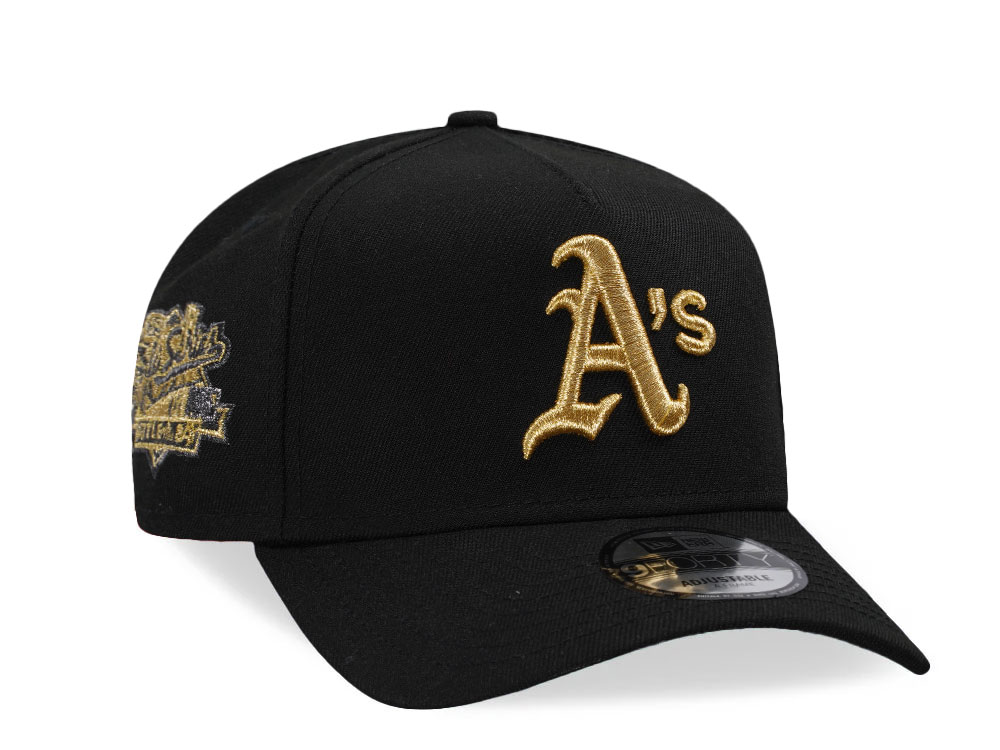 New Era Oakland Athletics World Series 1989 Black Gold 9Forty A Frame Snapback Hat