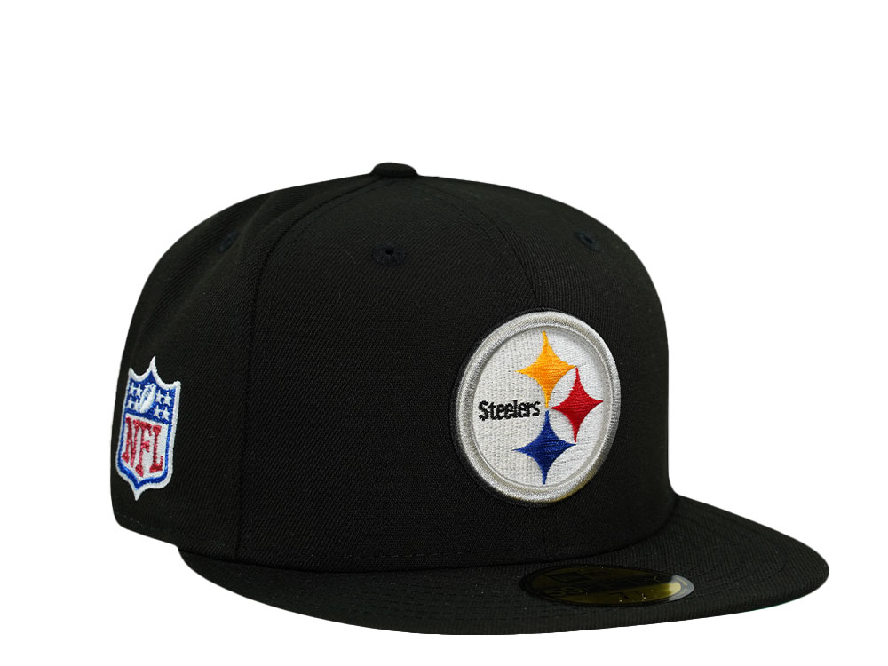 New Era Pittsburgh Steelers Black Throwback Prime Edition 59Fifty Fitted Hat