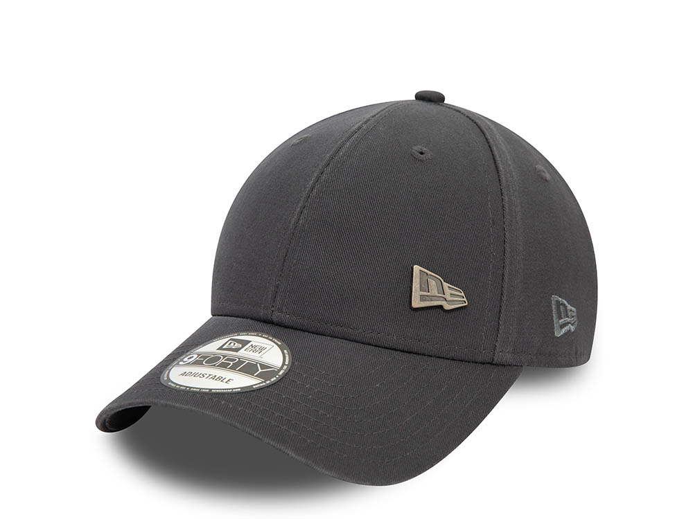 New Era Logo Dark Gray 9Forty Strapback Hat