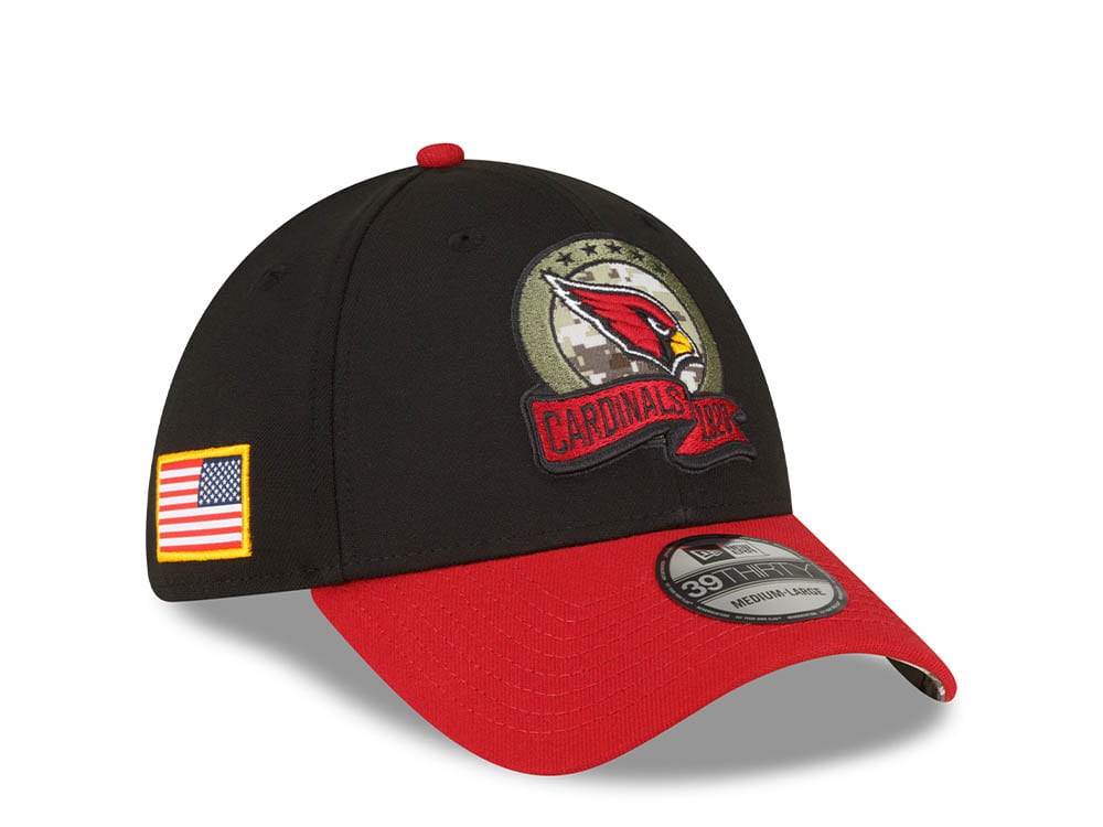 New Era Arizona Cardinals Salute to Service 2022 39Thirty Stretch Hat