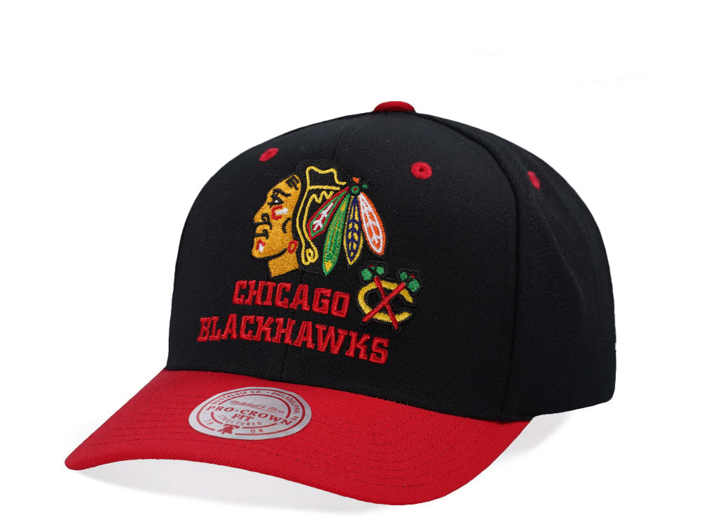 Mitchell & Ness Chicago Blackhawks Two Tone Pro Crown Fit Snapback Hat