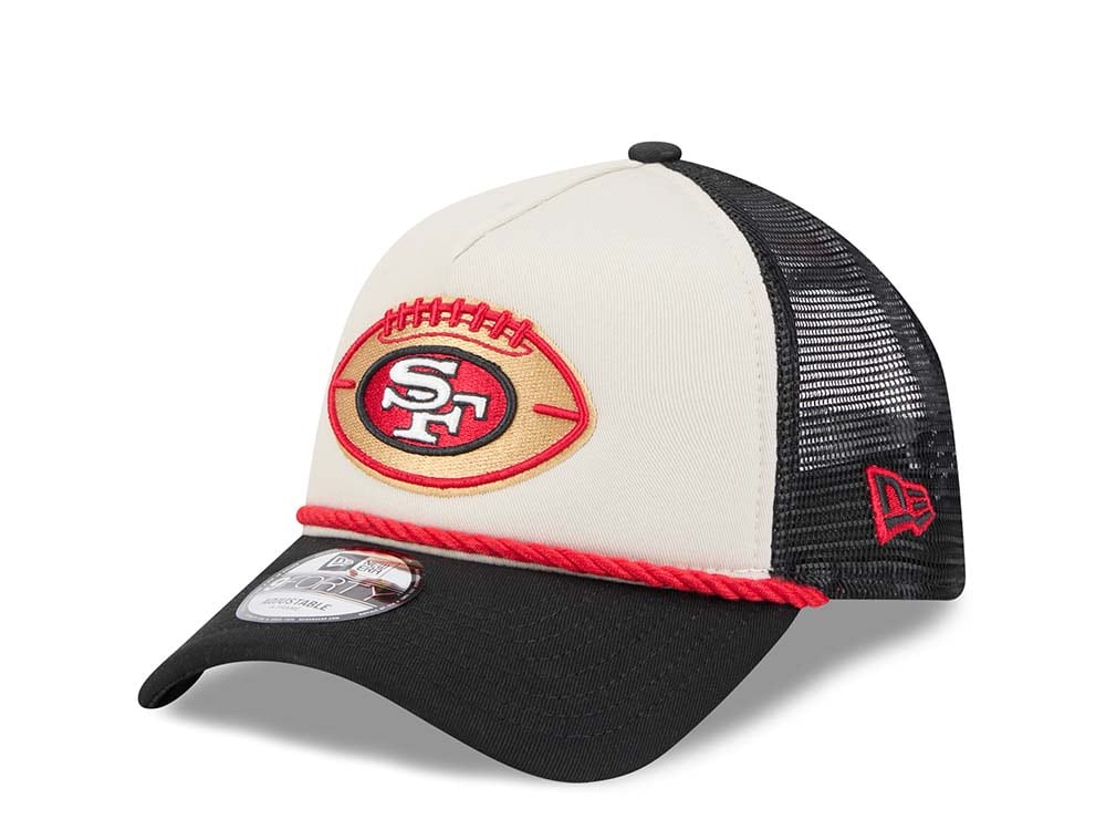 New Era San Francisco 49ers Sideline 2024 9Forty A Frame Trucker Snapback Hat