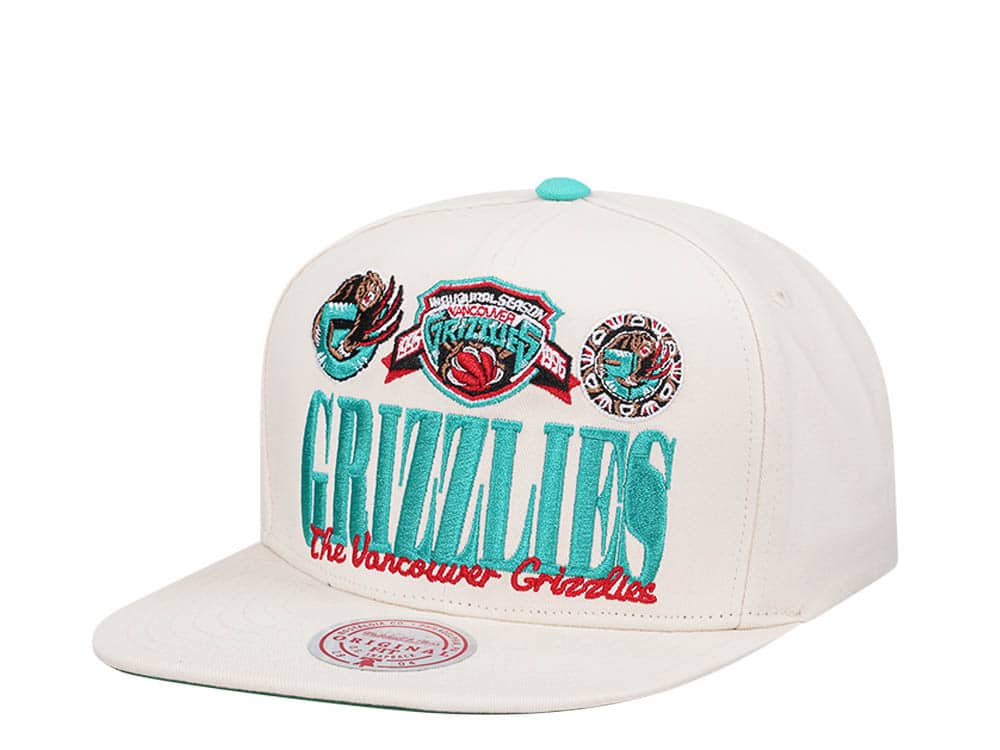 Mitchell & Ness Vancouver Grizzlies Reframe Retro Off White Snapback Hat