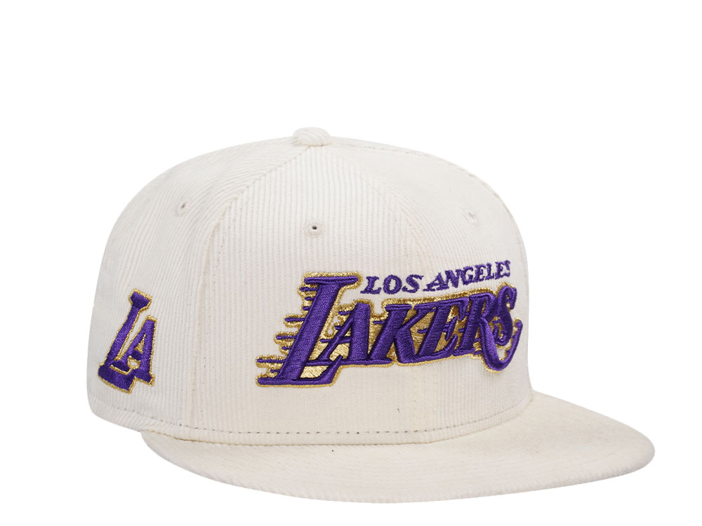 New Era Los Angeles Lakers Cord Gold Edition 9Fifty Snapback Hat