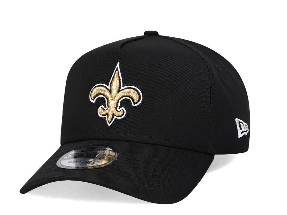 New Era New Orleans Saints Black 9Forty A Frame Snapback Hat