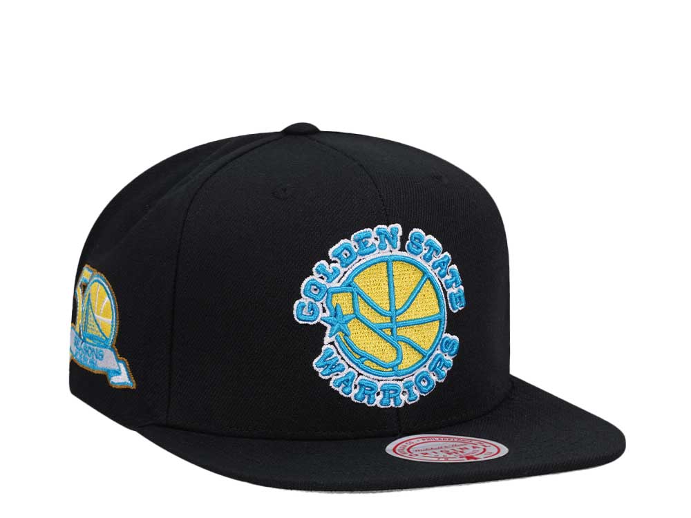 Mitchell & Ness Golden State Warriors 50th Anniversary Neon Tropical Hardwood Classic Snapback Hat