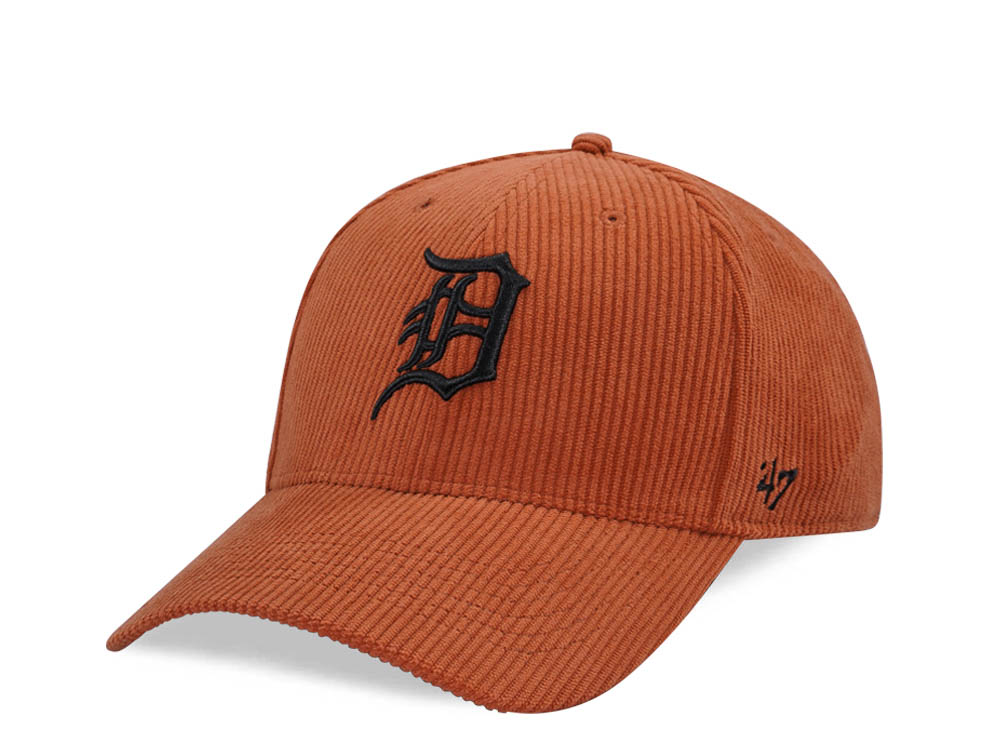 47Brand Detroit Tigers Burnt Orange Thick Cord MVP Strapback Hat TOPPERZSTORE.COM