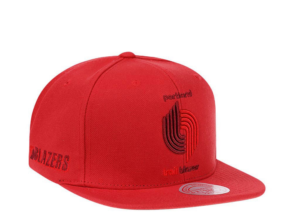 Mitchell & Ness Portland Trail Blazers Red Hardwood Classic Snapback Hat