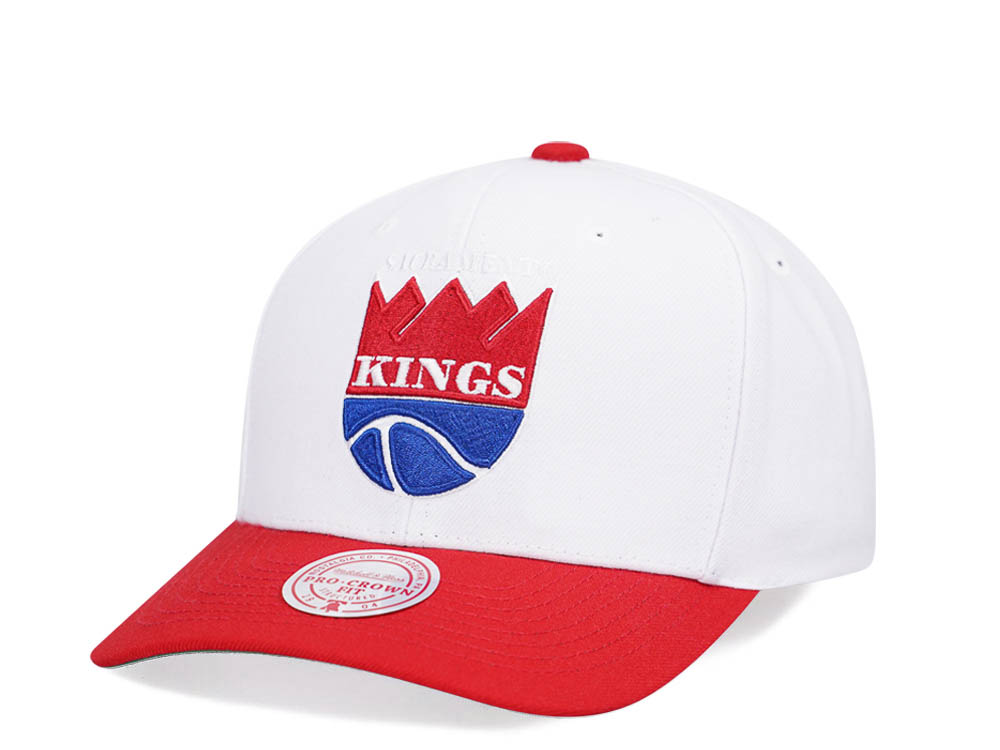 Mitchell & Ness Sacramento Kings Team Two Tone 2.0 Pro White Snapback Hat