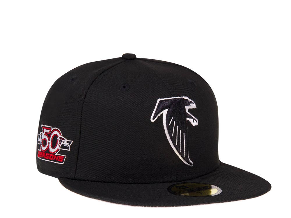 New Era Atlanta Falcons 50 Seasons Black Classic Prime Edition 59Fifty Fitted Cap TOPPERZSTORE.COM