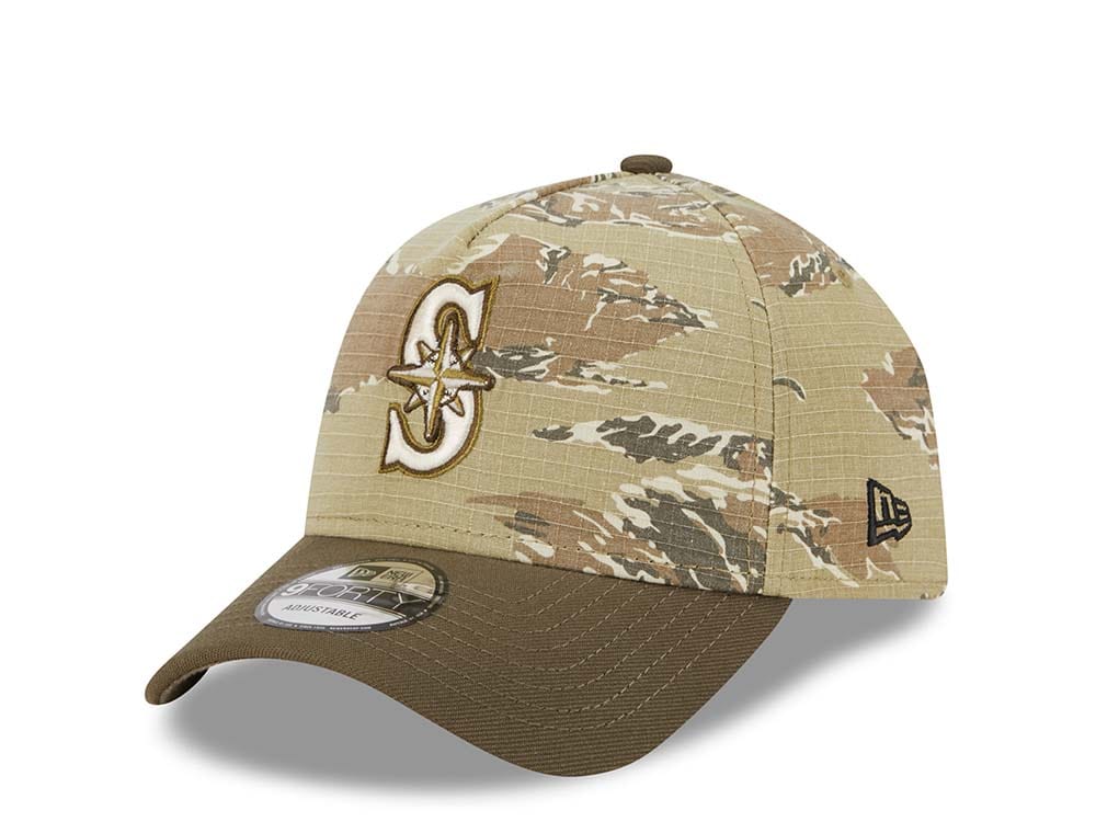 New Era Seattle Mariners Tiger Camo Two Tone 9Forty A Frame Snapback Hat