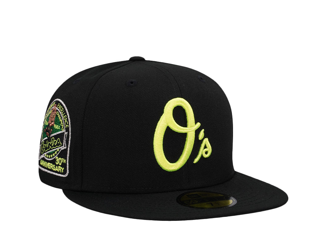 New Era Baltimore Orioles 30th Anniversary Black Neon Edition 59Fifty Fitted Hat