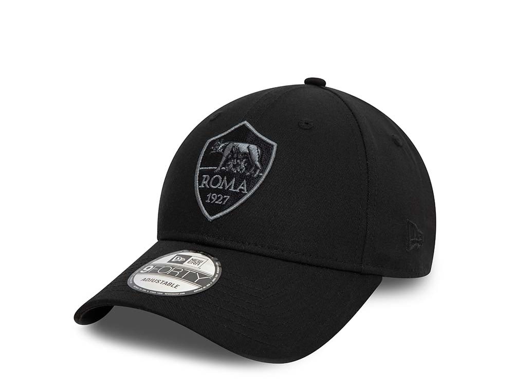 New Era AS Roma Black Gray 9Forty Strapback Hat