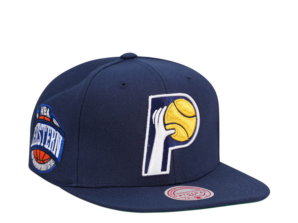 Mitchell & Ness Indiana Pacers Conference Patch Navy Snapback Hat