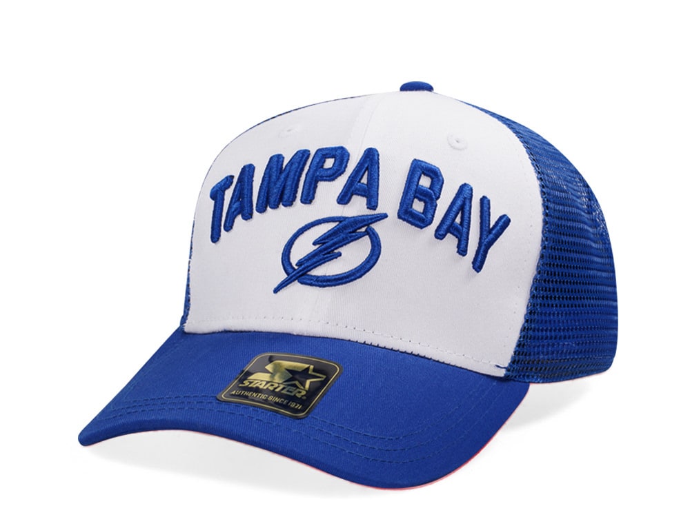 Starter Tampa Bay Lightning Penalty Curved Trucker Snapback Hat