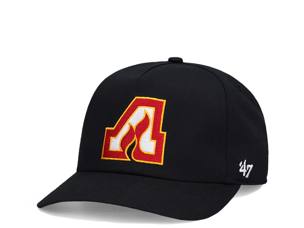 47Brand Atlanta Flames Vintage Black Nantasket Captain Snapback Hat