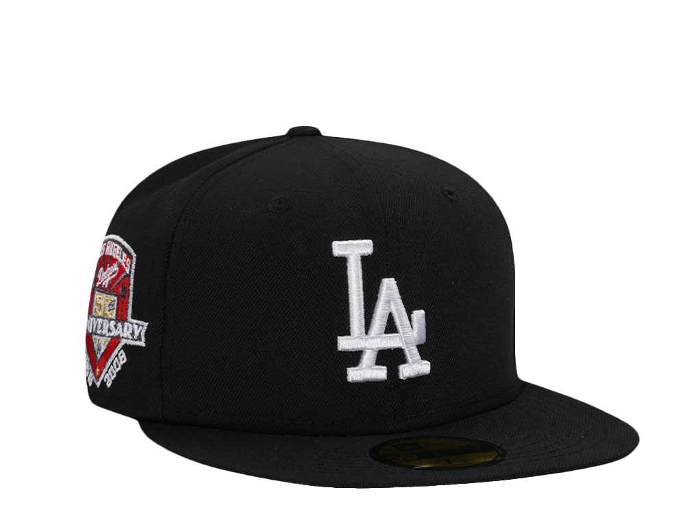 New Era Los Angeles Dodgers 50th Anniversary Black And Red Edition 9Fifty Snapback Hat