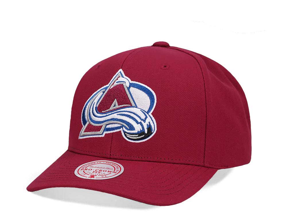 Mitchell & Ness Colorado Avalanche Team Ground 2.0 Pro Maroon Snapback Hat