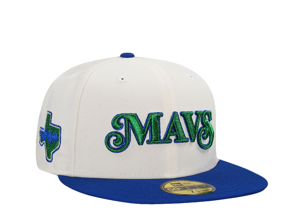 New Era Dallas Mavericks Chrome Metallic Green Two Tone Edition 59Fifty Fitted Hat