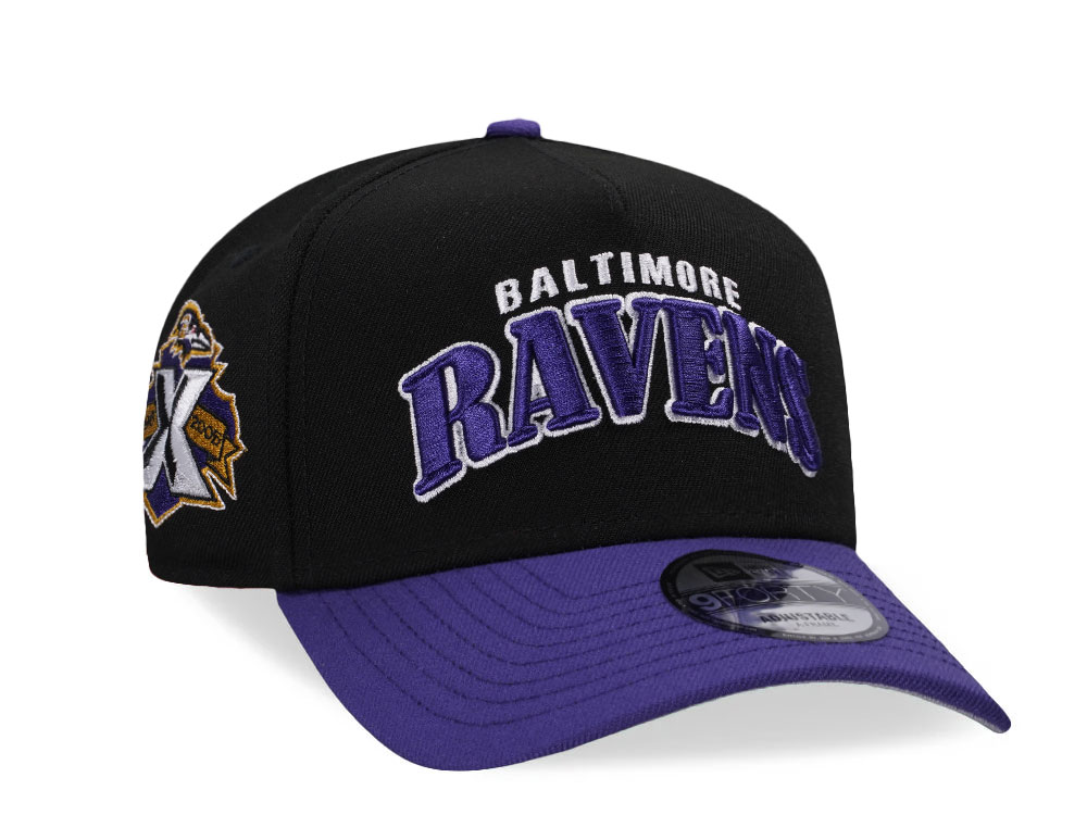 New Era Baltimore Ravens Black Two Tone 9Forty A Frame Snapback Hat