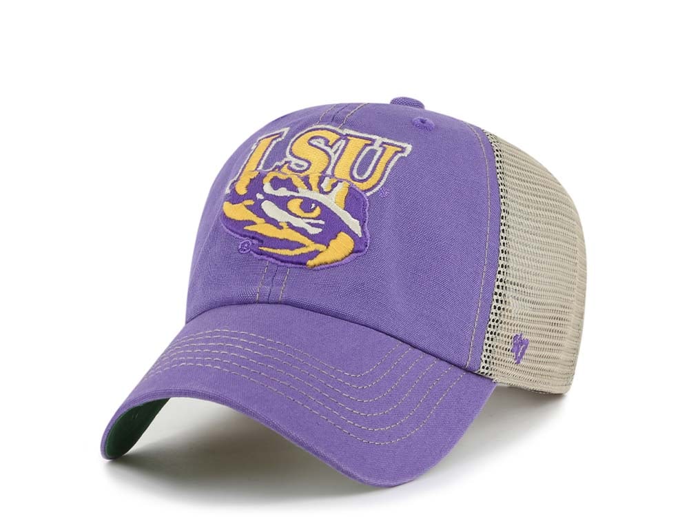 47Brand Louisiana State Tigers LSU Vintage Purple Trucker Clean Up Snapback Hat