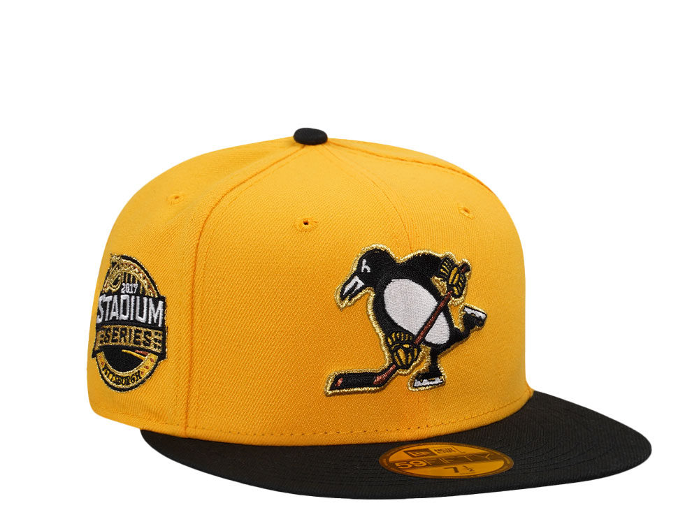 New Era Pittsburgh Penguins Stadium Series 2017 Black and Yellow Two Tone Edition 59Fifty Fitted Hat