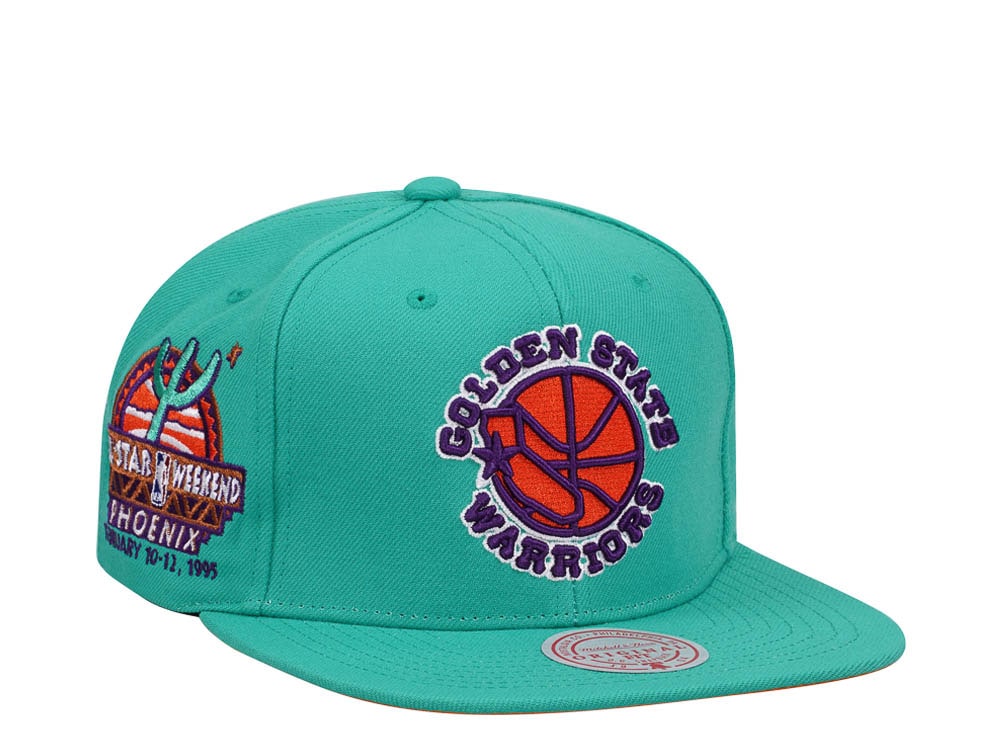 Mitchell & Ness Golden State Warriors Desert Green Hardwood Classic All Star Weekend Snapback Hat