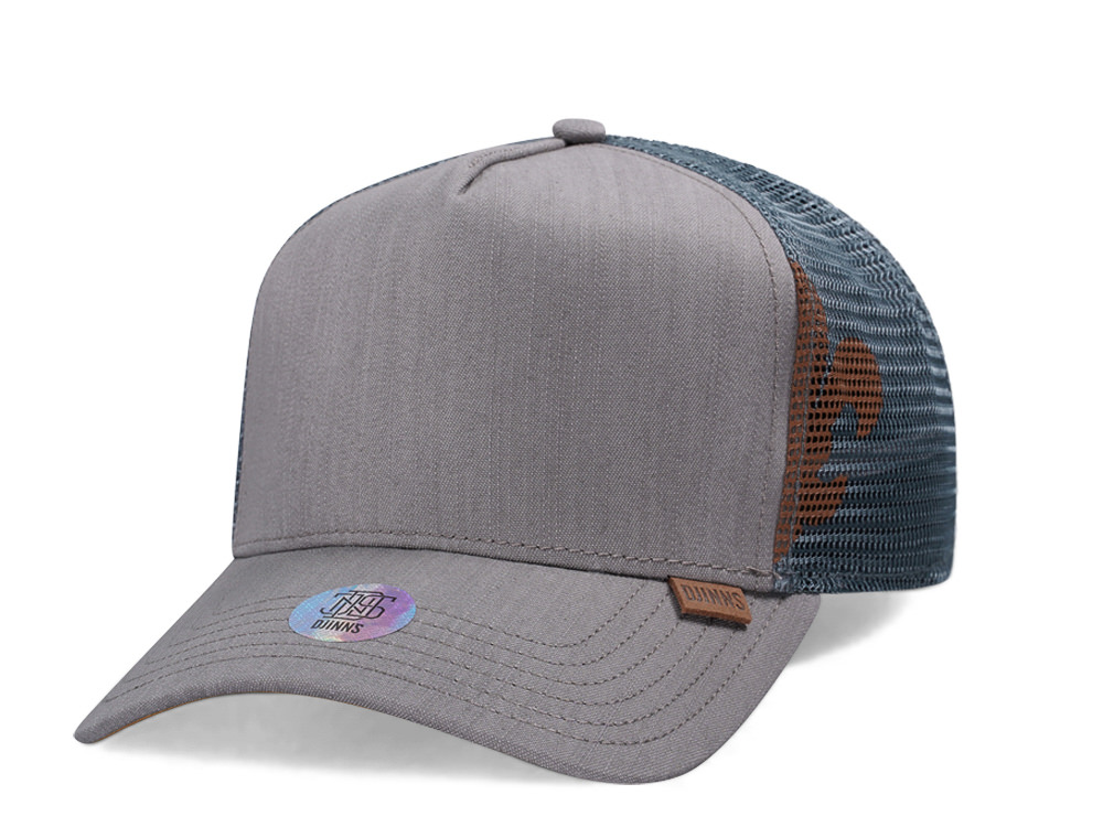 Djinns Linen Gray Trucker Snapback Hat