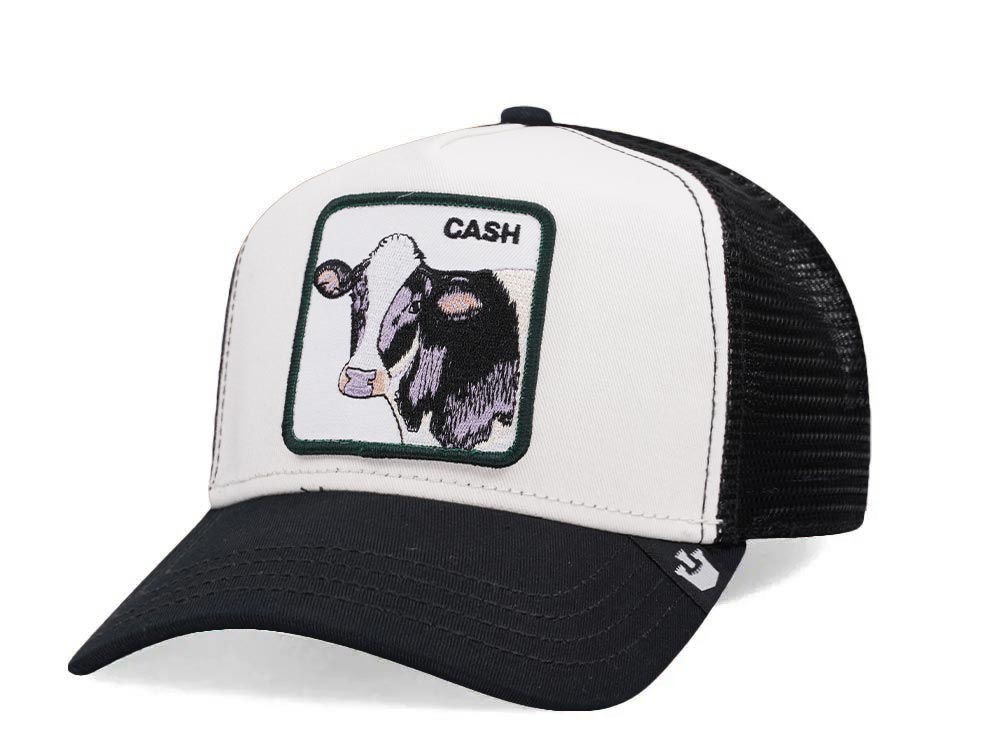 Goorin Bros The Cash Cow Black White Trucker Snapback Hat