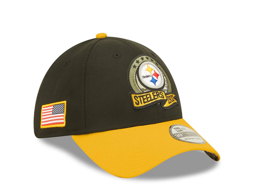 New Era Pittsburgh Steelers Salute to Service 2022 39Thirty Stretch Hat