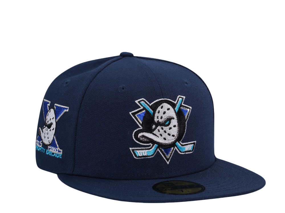 New Era Anaheim Ducks 10th Anniversary Ocean Metallic Prime Edition 59Fifty Fitted Hat