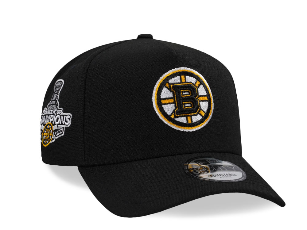 New Era Boston Bruins Stanley Cup Champions 2011 Black Edition 9Forty A Frame Snapback Hat