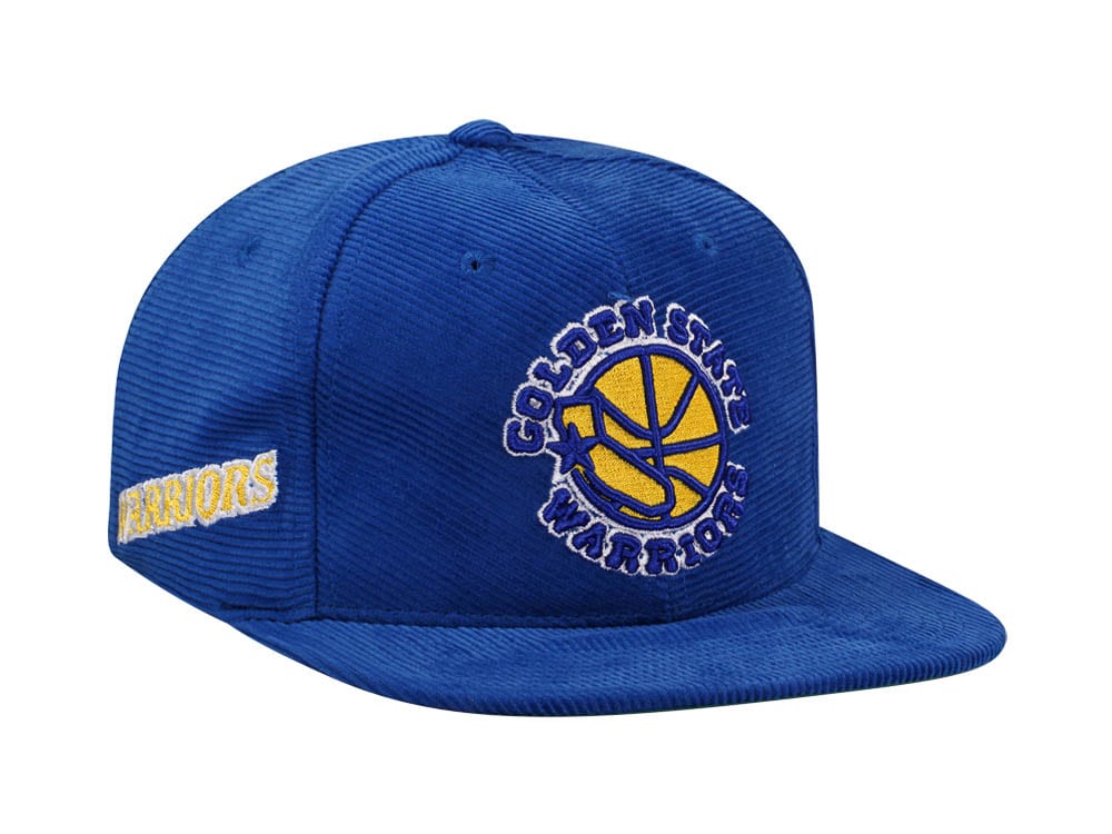 Mitchell & Ness Golden State Warriors Blue Cord Hardwood Classic Snapback Hat