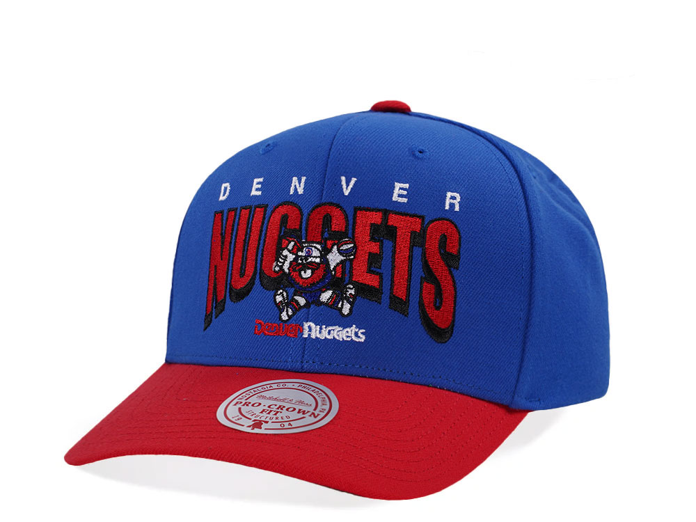 Mitchell & Ness Denver Nuggets Hardwood Classic Pro Crown Fit Blue Snapback Hat