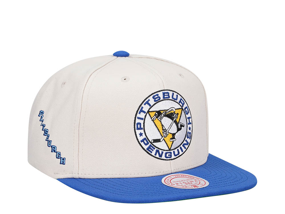 Mitchell & Ness Pittsburgh Penguins Vintage Off-White Snapback Hat