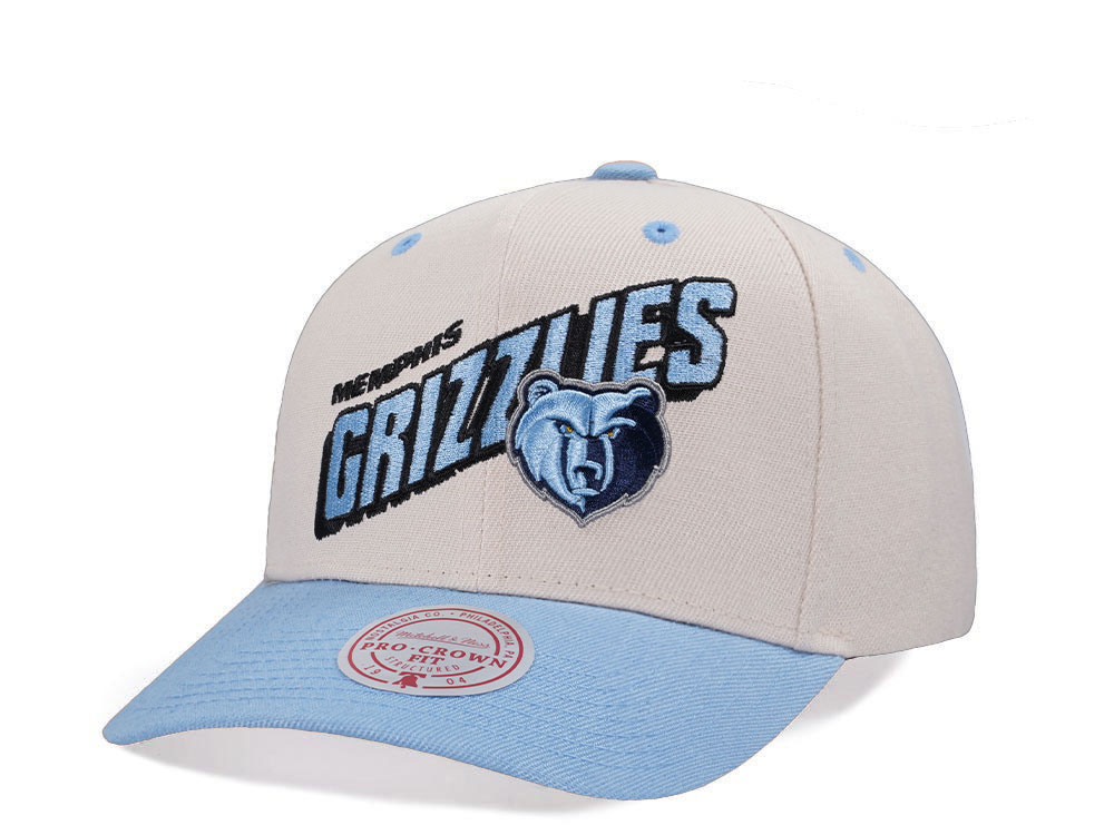 Mitchell & Ness Memphis Grizzlies Chrome Two Tone Pro Crown Fit Snapback Hat